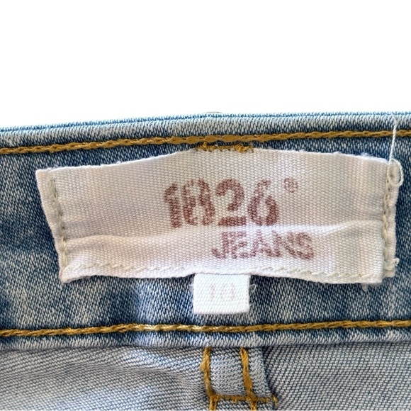 1826 Jeans Bermuda Shorts Womens Plus Size 18 Stretch Denim Distressed Patriotic - Picture 7 of 14
